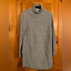 Gray/Blue Turtleneck Sweater